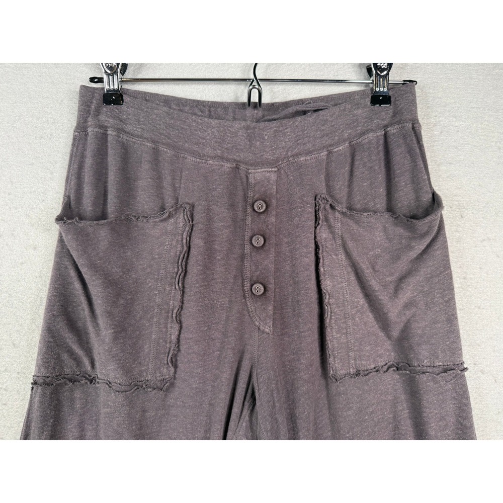 Christina Lehr Pants Women Size 2 Gray Hemp Organic Cotton Boho Loungewear - Picture 2 of 10